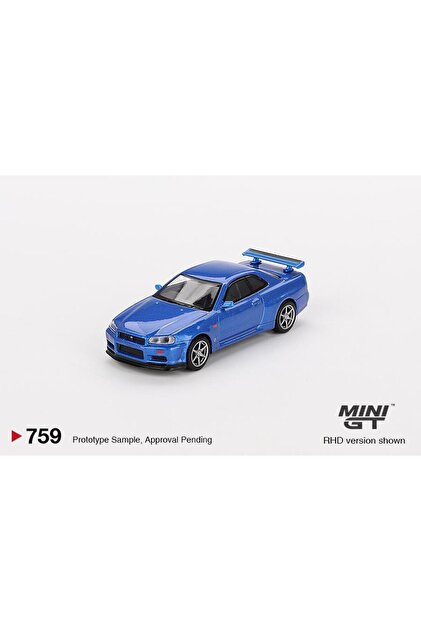 mini gt Nissan Skyline GT-R (R34) V-Spec Bayside Blue 759 - Fiyatı