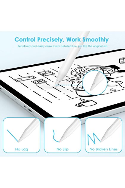 Fogy Apple Pencil 2./1.Nesil ve Pencil Pro/USB-C için iPad Pro