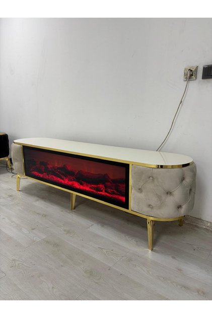 ŞÖMİNELİ TV SEHPASI TV Ünitesi 180CM ALSAN DEKOR