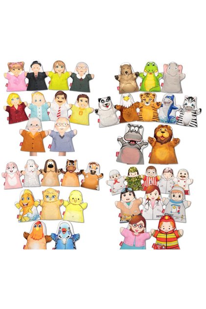 40 Pieces - 4 Mega Set Hand Puppet, Educational Toy