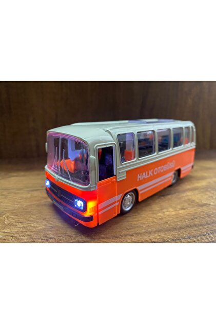 遊　1971年１号 scntoys 1/27 Ölçek Nostalji Halk Otobüsü Sesli Ve Işıklı Çekbırak