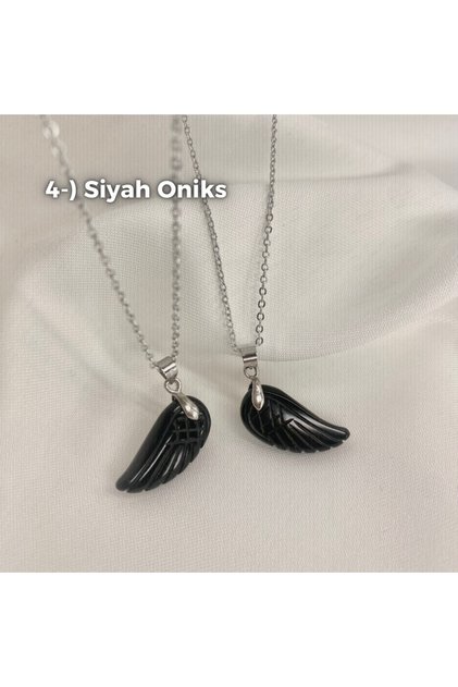 Angel Wing Natural Stone Necklace Models