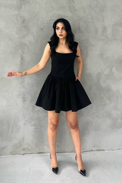Seda Yaln Atelier Volaren Black Balloon Dress- Trendyol