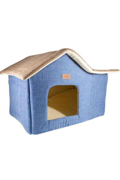 Kedi ve Köpek Cabin Kulübe Yatak Ekose 35X60X40 Cm