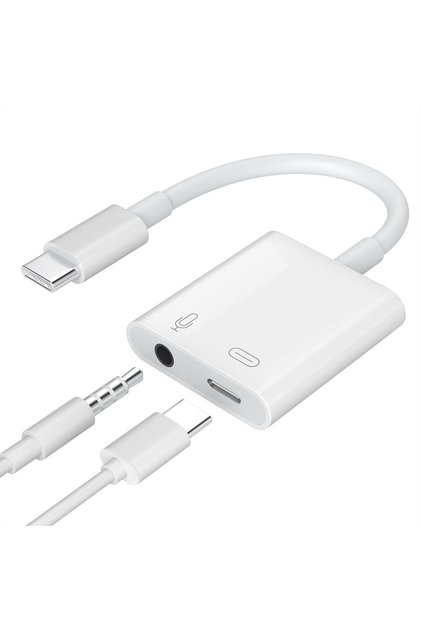 İphone Type-c to 3.5mm aux Usb-c Kulaklık ve Şarj Çoklayıcı Kablo Çevirici JH-031