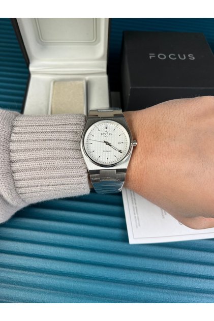 Mens Wrist Watch White Dial Waterproof with 2 Years Warranty