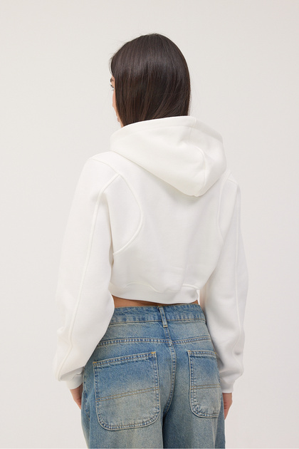 Addax Şardonlu Kapüşonlu Crop Sweatshirt H1526-İ9 - Fiyatı, Yorumları