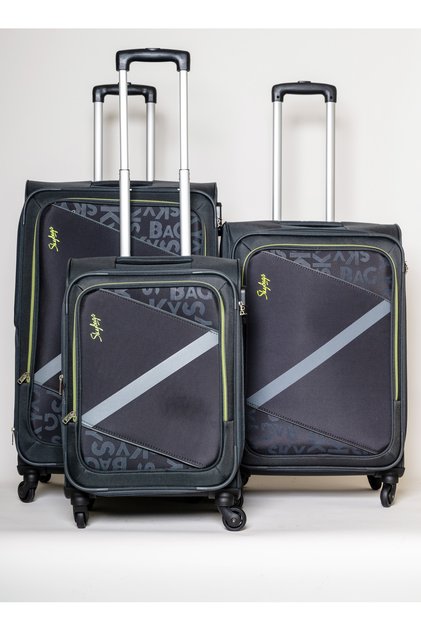 Set of 3 Luggage, Polyester Soft Sided, 20/24/28, Grey