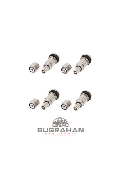 Paslanmaz A Kalite Çelik Sibop Sibop Kapağı Logolu 4 Adet