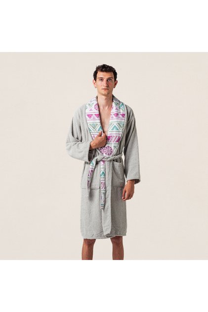 Şalyaka Gray Men's Bathrobe