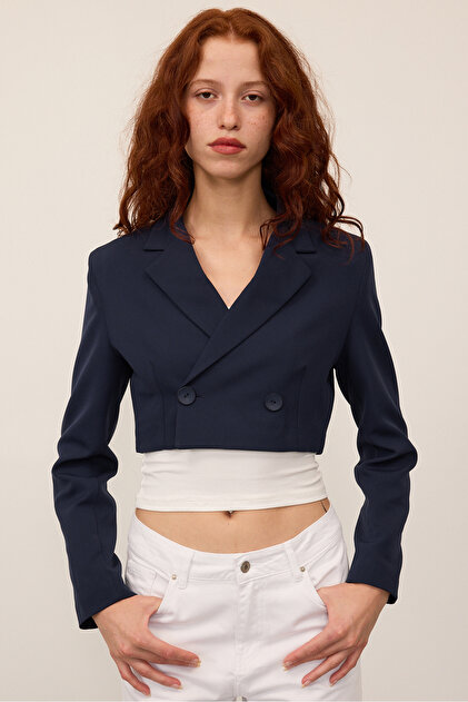 未使用タグ＊Theory CROP CREW JKT 　ブラック　S Addax Crop Blazer Ceket C7208-Z14 - Fiyatı, Yorumları