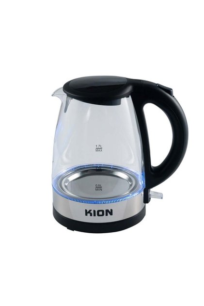 Kettle 1850-2200W Glass With Cord-Storage & Led Indicator & Strix Heater, KHD/202, 1.7L, Blue