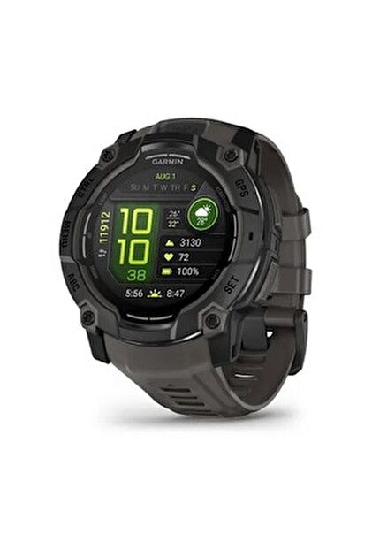 Garmin Fenix 8 – 51mm AMOLED Slate Gri, Siyah Silikon Kayışlı