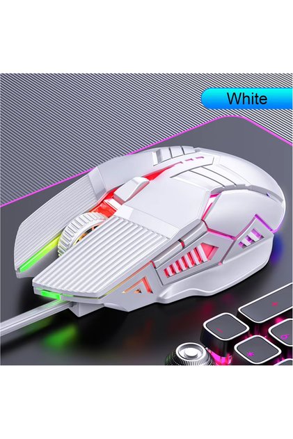 3200 DPI Ergonomik Kablolu RGB Işıklı Gaming Oyuncu Mouse - AL4929