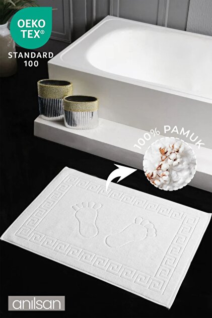 1 Bucată Prosop de picioare alb grecesc 245 gr, 50x70 cm, 100% bumbac, prosop de baie pentru spa și hotel, utilizare zilnică.