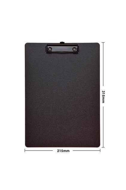 Black A4 File Folder Clipboard Writing Pad Memo Clip Board Clips Test Paper Storage Organizer School