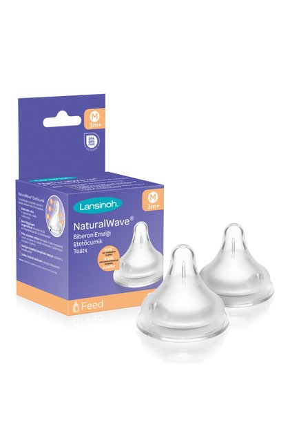 NaturalWave® 2'li Biberon Emziği Orta Akışlı (3 Ay+)
