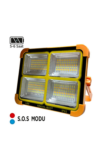 MAXLED Mx-9020 200w Taşınabilir Şarjlı Solar Led Projektör 3 Renk