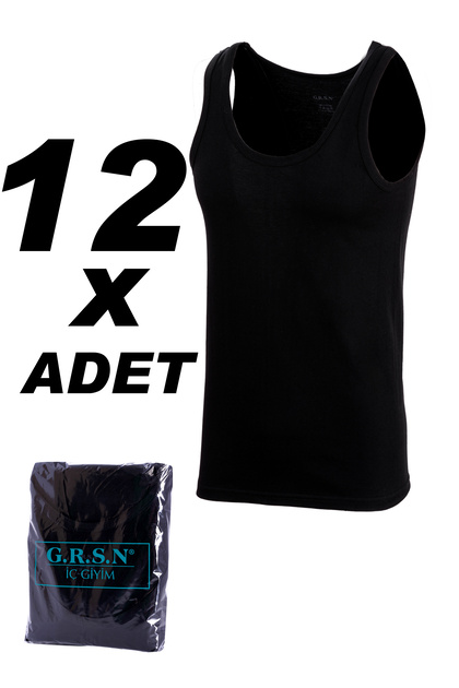 Men's 12-Piece 100% Cotton Comfortable Soft Combed Natural Black Undershirt