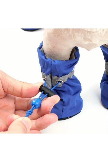 Blue Winter Dog Paw Shoes, Comfortable and Stylish Dog Shoes