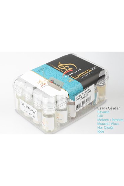 Al-Hamra Turkuaz Serisi Esans, 3 ml, Dağıtmalık, 24'lü Paket - 1 PAKET