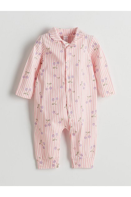 Lcw Baby Floral Baby Girl Combed Cotton Jumpsuit