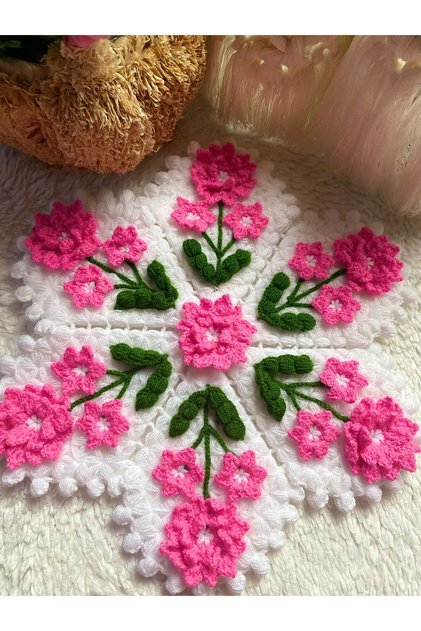 Hand Knitted Bath Washcloth – Dowry Washcloth – Bridal Gift – Full Bowknot