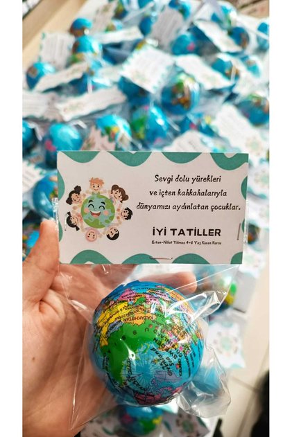 5 Adet Dünya şeklinde Stres Topu Öğrencilere Karne Hediyesi