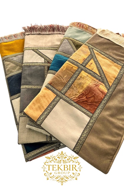 Kırkyama Prayer Rug - Patchwork Kırkyama Prayer Rug - Hajj & Umrah Gift, Wholesale Prayer Rug { 4 Pieces }