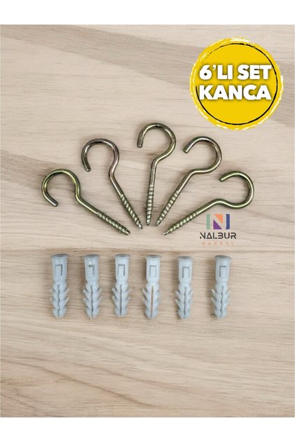 21x100 Metal Piton Vidalı Gerdirme Kancalı Avize Asma Kiti Çekme Kaldırma Tavan Açık Ağız