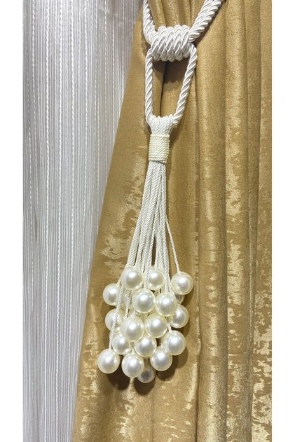 Curtain Accessory Premium Pearl Braçol for Cornice Installation 1 Piece