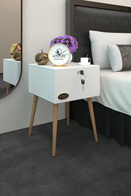 Kenzlife Komodin Kazuki Byz 60*39*39 Komidin Ahşap Ayaklı Kitaplık