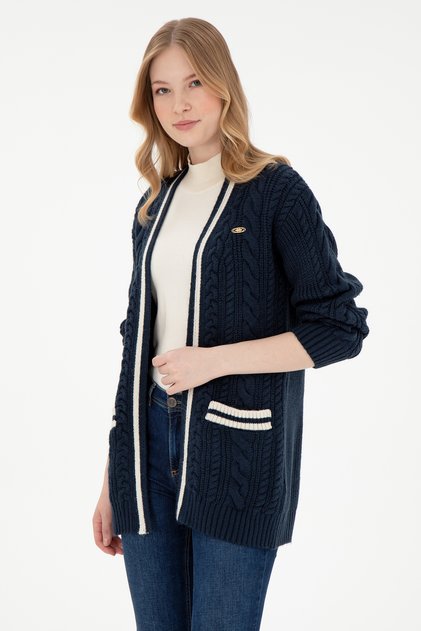 Women's Navy Blue Knitwear Cardigan 50293071 -Vr033