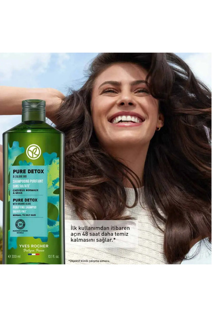 Yves Rocher PURE DETOX Detoks Etkili Sülfatsız Şampuan Yağlı
