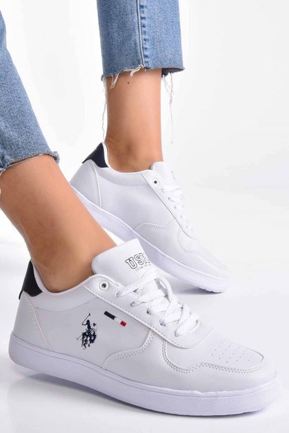 U.s Polo Assn Thunder B7 Kadın Beyaz Sneaker Kadın Günlük Spor Ayakkabı Usp0020beyaz