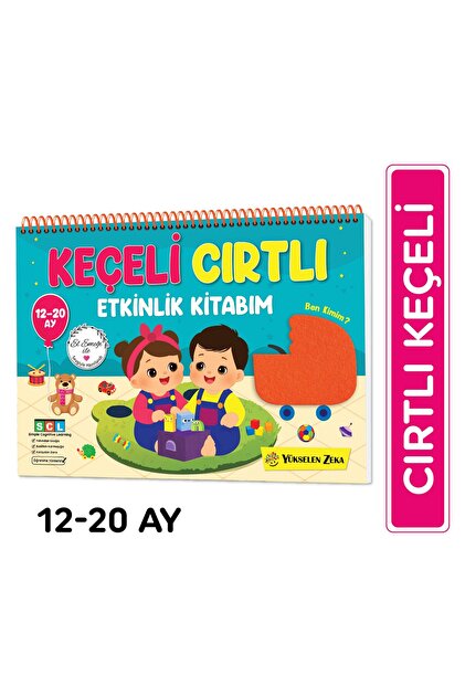 yükselen zeka 9-18 Ay İlk Cırt Cırtlı - Keçeli Etkinlik Kitabım