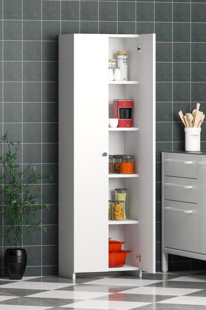 Exent Liza Beyaz Çok Amaçlı 2 Kapaklı Dolap - Fiyatı, Yorumları