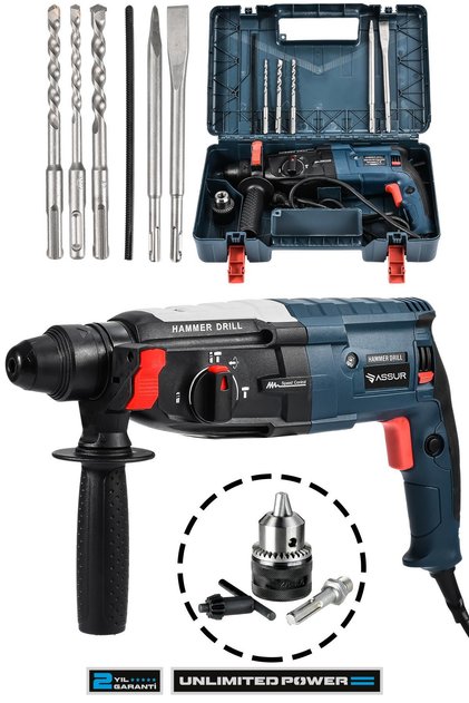850W Metal Şanzıman Darbeli Matkap Kırıcı Delici Hilti 2-28mm