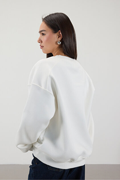 massa_777aaa Addax Bisiklet Yaka Şardonlu Basic Sweatshirt S3408-k11 - Fiyatı