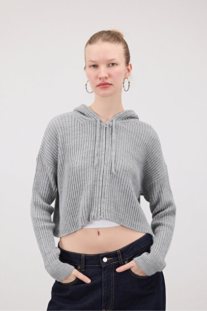 Addax Kapüşonlu Fermuarlı Triko Hırka H3391-C13 - Fiyatı, Yorumları