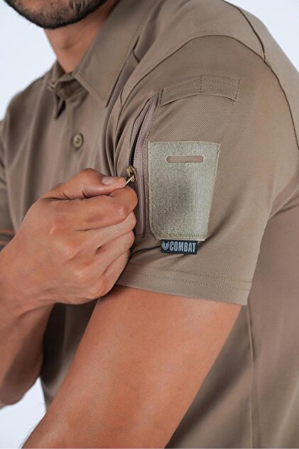 Combat Tactical Outdoor Tişört Günlük Polo Yaka Tişörtü T-Shirf