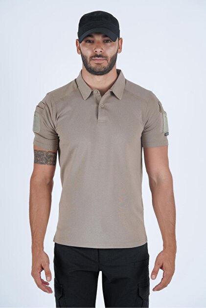 Combat Tactical Outdoor Tişört Günlük Polo Yaka Tişörtü T-Shirf