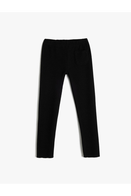 Basic Leggings Ribbed Single Pocket Detail