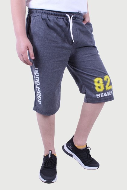 MEN'S 82 TEXT PRINTED RUBBER RUBBER SHORTS-CAPRY