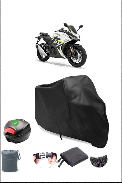Black Rks R 250 Rear Bag Compatible Waterproof Motorcycle Cover