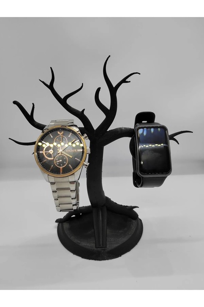 Black Tree Watch Stand - Smart Watch, Wristwatch Compatible Watch Organizer
