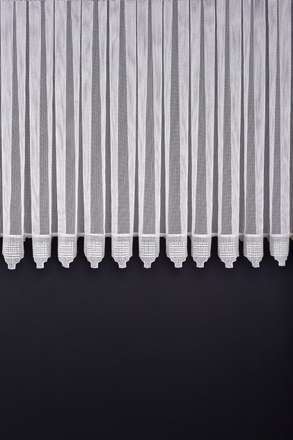 Tulle Curtain Lace V7 Ds:14328 1X3 Close Pleat 1St Quality Off White