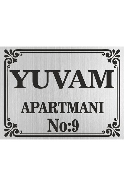Apartman site Isimliği Kapı Tabelası villa isimliği apart isimliği BÜYÜK BOY A3 ebatında 30x42 cm.
