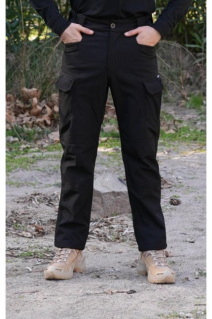 Softshell Taktik Pantolon 1062 Siyah 8 Cepli Su ve Rüzgar Geçirmez Pantolon