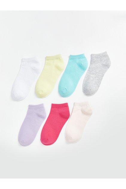 Lcw Kids Pink Basic Girls' Booties Socks Pack of 7